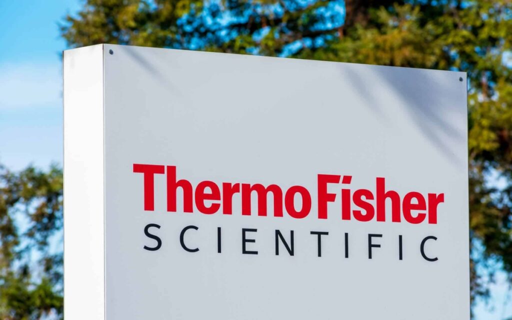 Thermo Fisher sign outside of their headquarters