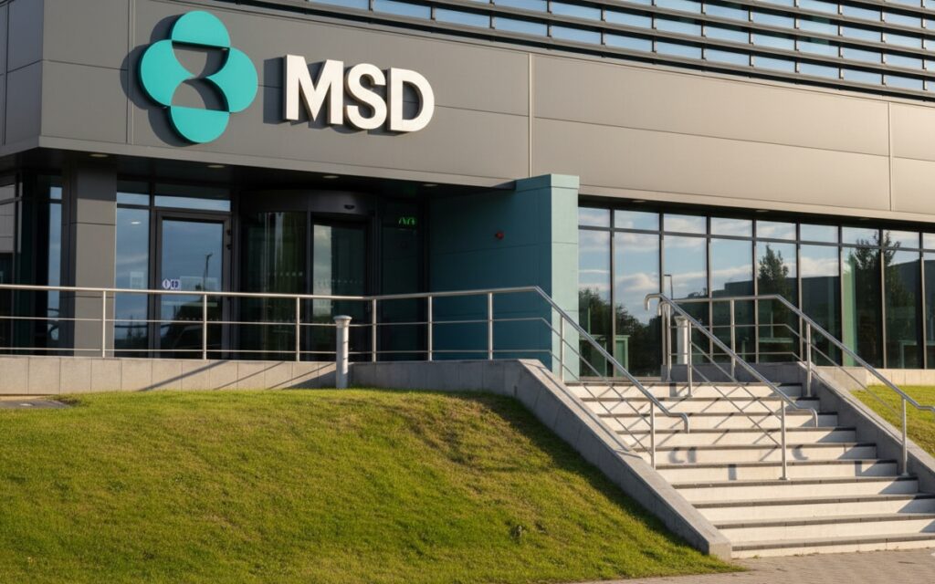 MSD headquarters building amid company restructuring news.