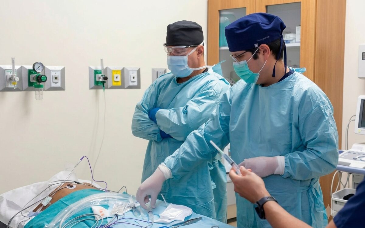 Surgical team performs image-guided procedure to train the immune system to fight cancer